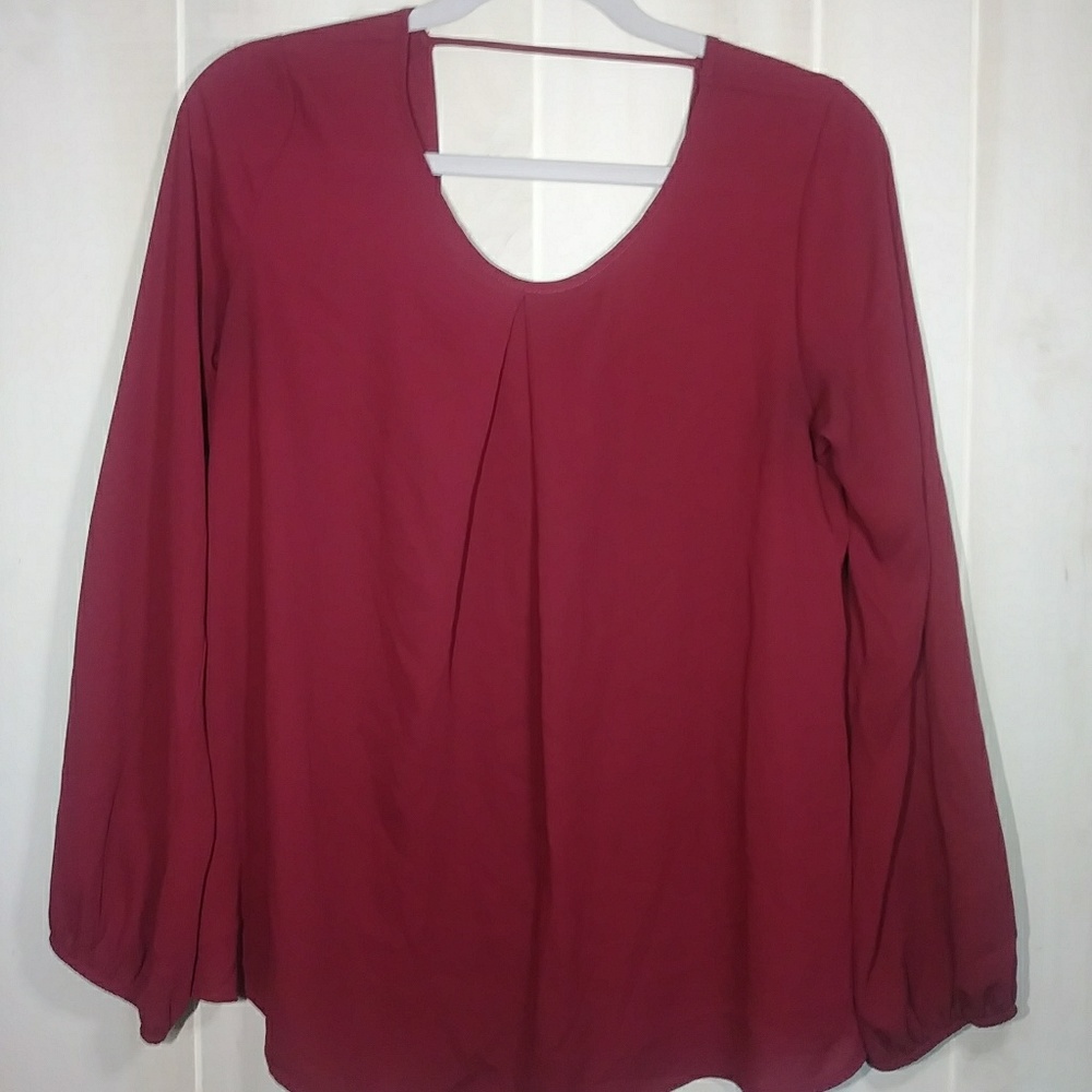 Maroon dress blouse
